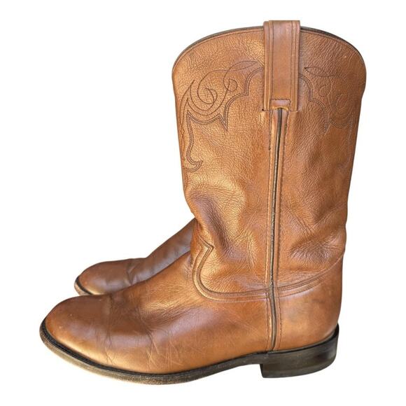 Ben Miller Leather Roper Cowboy Boot Men size 9.5 D - Picture 2 of 13